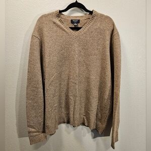 Brooks Sport Lambswool V Neck Sweater Men Size XL